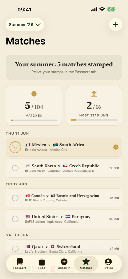 The 2026 schedule and collection board